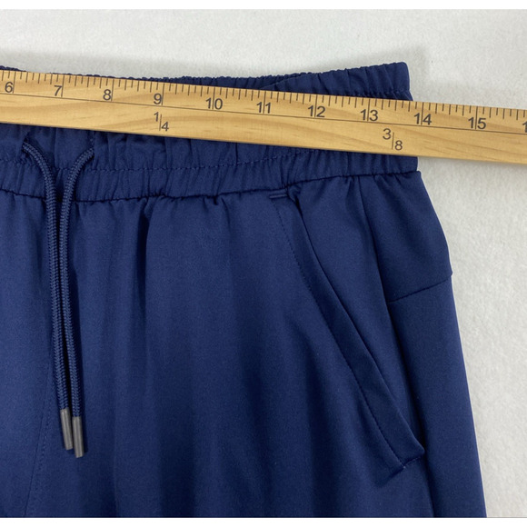 Under Armour Athletic Pants Womens Small Navy Blue Cuffed Pockets Lightweight - Picture 7 of 11